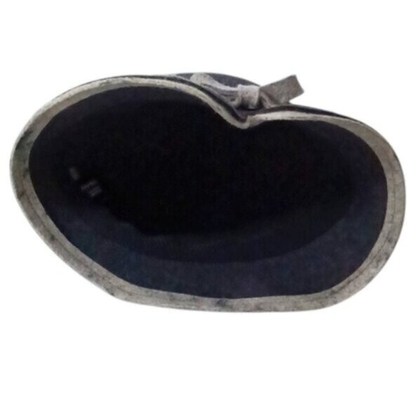Vintage Lady\'s Danier Dark Grey Wool Felt Cloche‎ Hat w/Light Grey Ribbon & Trim main image 4